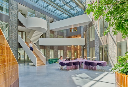 5TRACKS Mixed-Use District / Shift Architecture Urbanism + Powerhouse Company - Interior Photography, Stairs, Glass