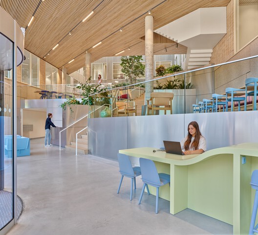 5TRACKS Mixed-Use District / Shift Architecture Urbanism + Powerhouse Company - Interior Photography, Kitchen, Lighting, Chair, Glass