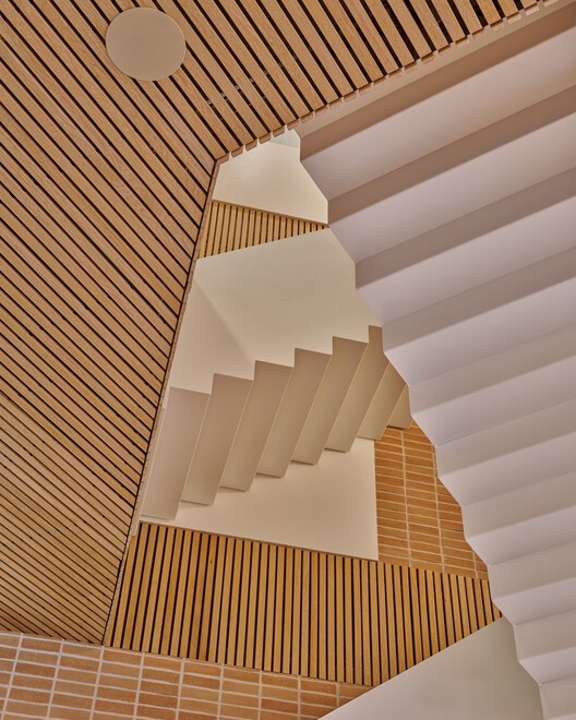5TRACKS Mixed-Use District / Shift Architecture Urbanism + Powerhouse Company - Interior Photography, Stairs, Wood