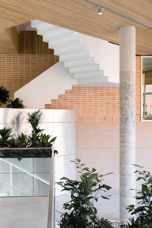 5TRACKS Mixed-Use District / Shift Architecture Urbanism + Powerhouse Company - Interior Photography, Stairs, Wood, Handrail