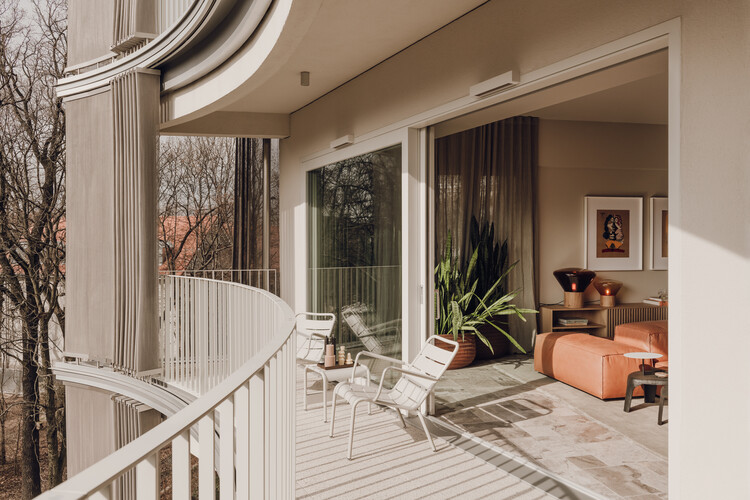 Luxury Apartament in Poznań / Studio GAB - Interior Photography, Living Room, Balcony