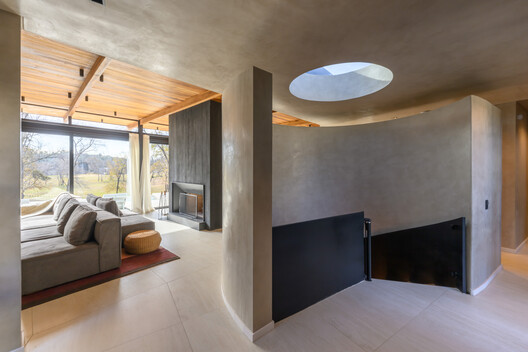Casa Unpuente / Paolini Arquitectos - Fotografía interior, Sala de estar, Madera, Concreto, Fijación Vigas