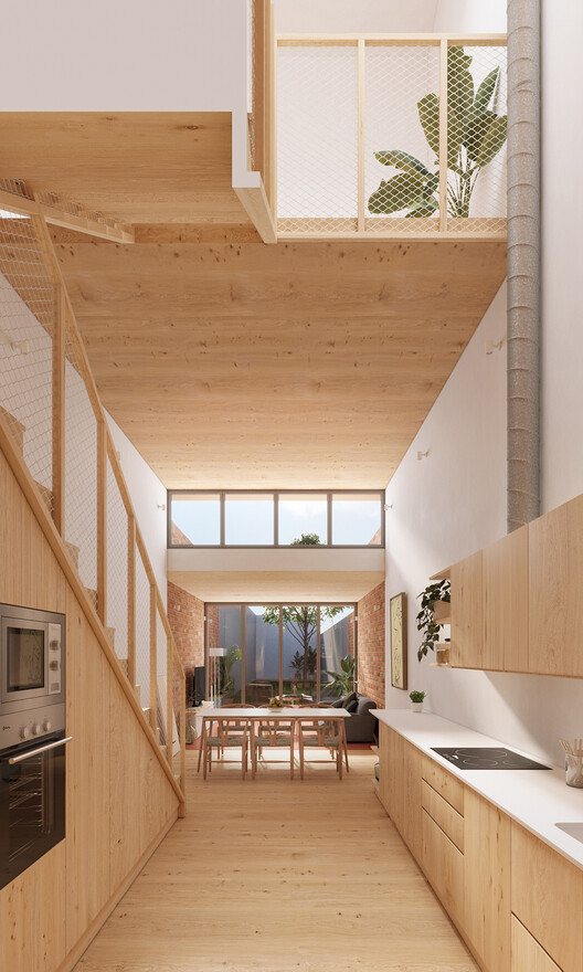 115ARI vivienda unifamiliar entre medianeras en Sabadell / Vallribera Noray Arquitectes - Fotografía interior, Cocina