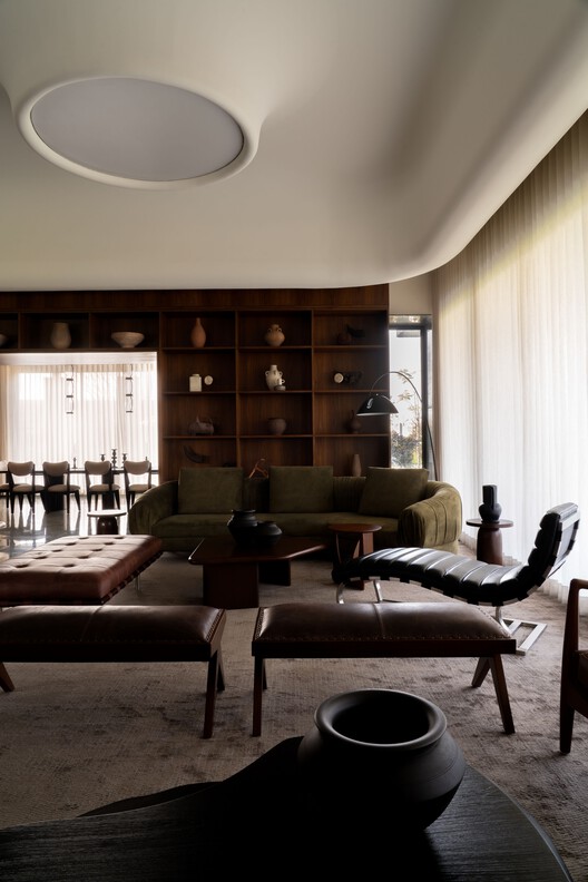 The Sanctum House / RENESA Architecture Design Interiors Studio - Interior Photography, Living Room, Wood, Lighting, Table, Chair