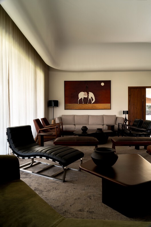 The Sanctum House / RENESA Architecture Design Interiors Studio - Interior Photography, Living Room, Wood, Sofa, Lighting, Table, Chair