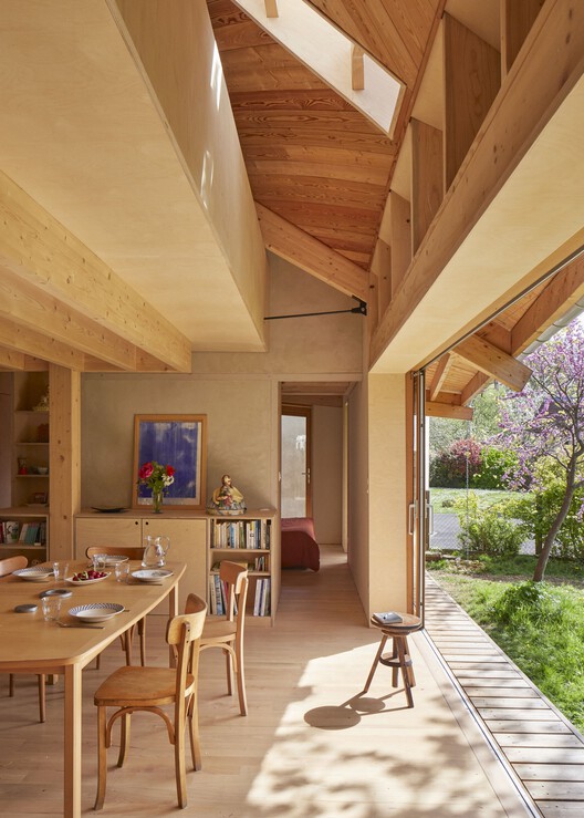 报亭小屋 / arba - 室内图, 餐厅, 木头, 梁