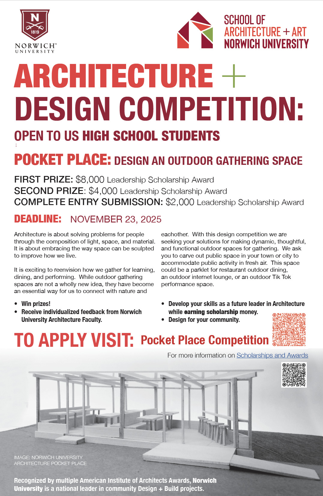 Pocket Place: High School Architecture Competition, Call for ...
