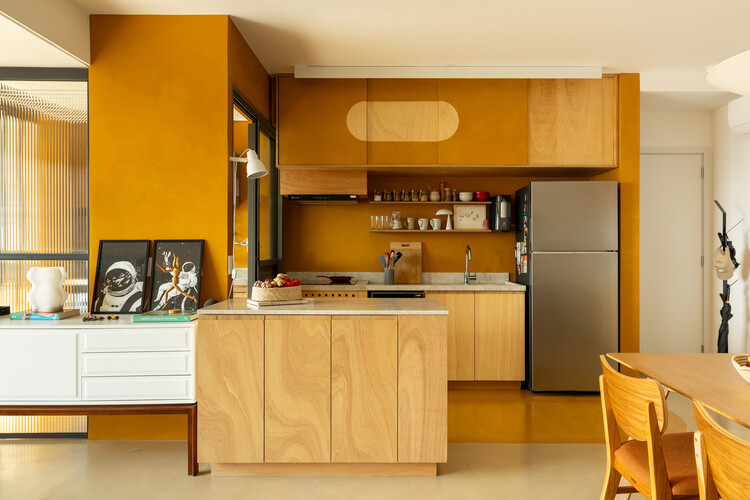 Puzzle Apartment / Bruno Kim Arquitetura - óptica interior, cocina, excimera, madera, sillas