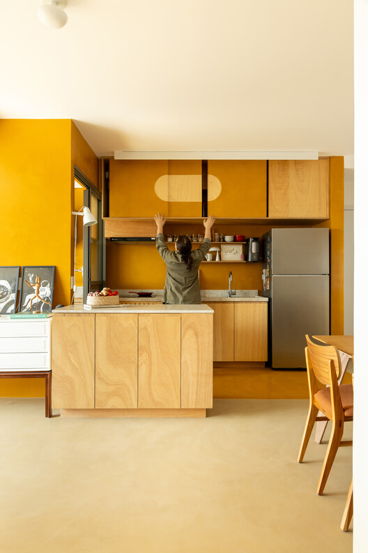 Puzzle Apartment / Bruno Kim Arquitetura - óptica interior, cocina, madera, iluminación, excimera, sillas