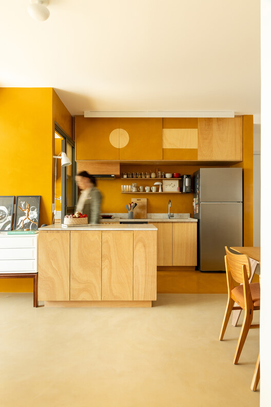 Puzzle Apartment / Bruno Kim Arquitetura - óptica interior, cocina, madera, excimera, sillas