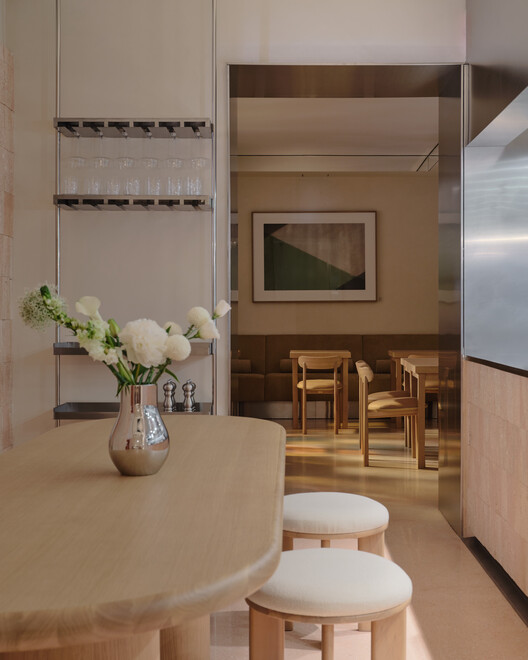 Six Coffee + Wine cafe / NAAW - Interior Photography, Dining room, Wood, Lighting, Chair, Glass