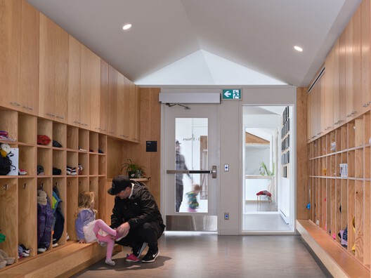 'sʔitwənx UBC Okanagan Child Care / Public Architecture + Design  - Interior Photography, Wood, Shelving, Closet