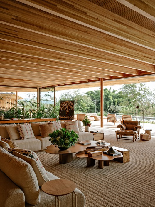 AMS Residence / Jacobsen Arquitetura - fotografía de interiores, salón, madera, sillas