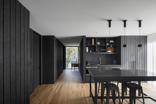 The House of la Baie de l’Ours / ACDF Architecture - Interior Photography, Kitchen, Wood, Door, Chair, Glass