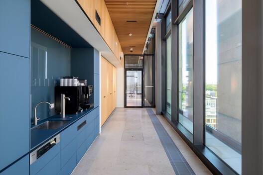 B-One Office Building / CF Møller - Interior Photography, Kitchen, Wood, Glass, Chair