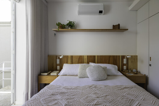 Casa Zurick / plano livre - Fotografia de Interiores, Dormitório, Cama, Madeira, Iluminação