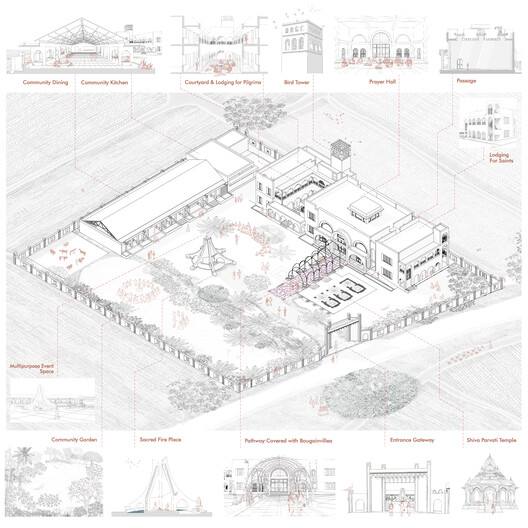 Temple Complex and Community Center Nardipur / Raasa Architects Temple Complex and Community Center Nardipur / Raasa Architects - Image 27 of 27