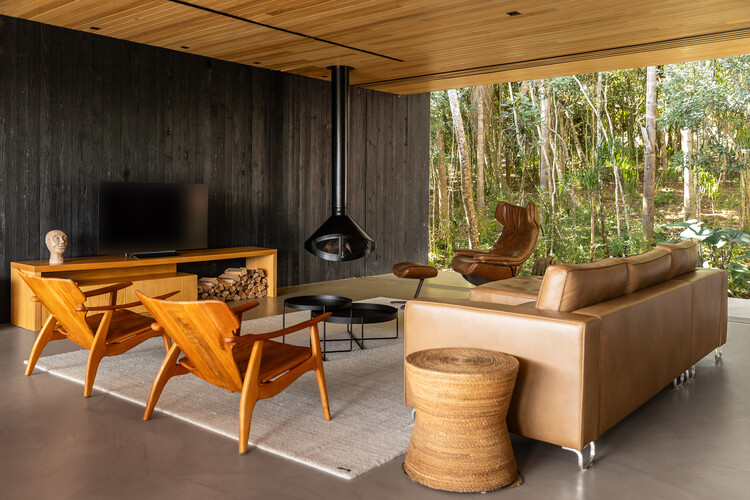 Casa 258 / Cornetta Arquiteura - Fotografía interior, sala de estar, madera, iluminación, sillas
