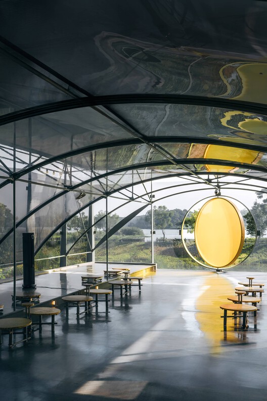 明月坞 / 郭廖辉工作室 - 室内图, 餐厅, 拱, 玻璃