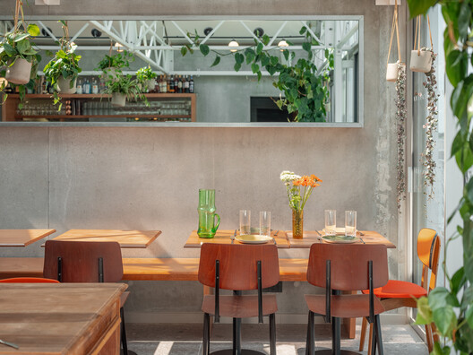 Vertime Hotel / Block Architectes - Interior Photography, Dining room, Wood, Table, Chair