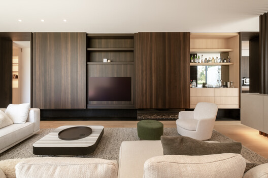 Concrete Villa / Cocoon Architecten Concrete Villa / Cocoon Architecten - Interior Photography, Living Room, Wood, Shelving, Chair