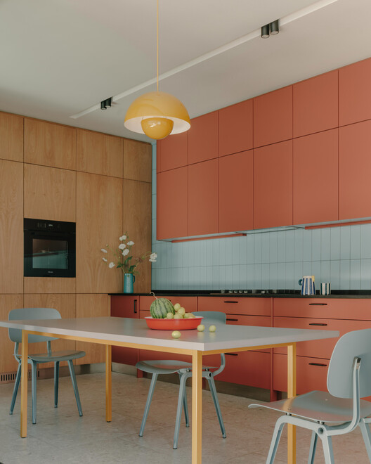 Private House in Tskneti  / NS Studio - Interior Photography, Kitchen, Wood, Chair, Countertop