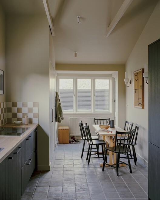 Dorset Beach House / Architecture for London Dorset Beach House / Architecture for London - Interior Photography, Dining room, Wood, Chair, Table, Kitchen, Countertop, Lighting