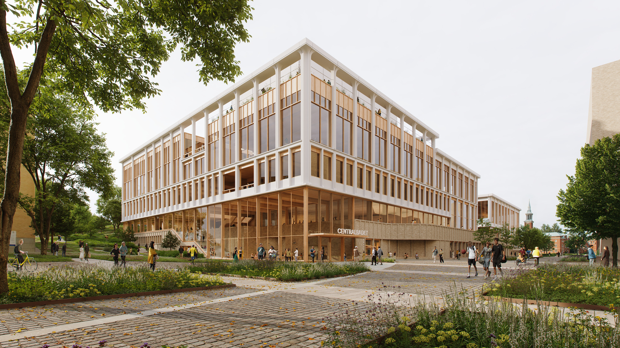 Henning Larsen Wins Competition to Design Timber-Structured Centralbadet Swimming Center in Gothenburg, Sweden