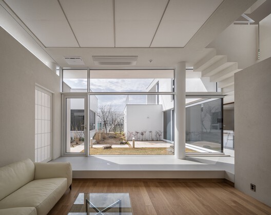Naju White House / PLAN Architects office - Interior Photography, Living Room, Wood, Glass