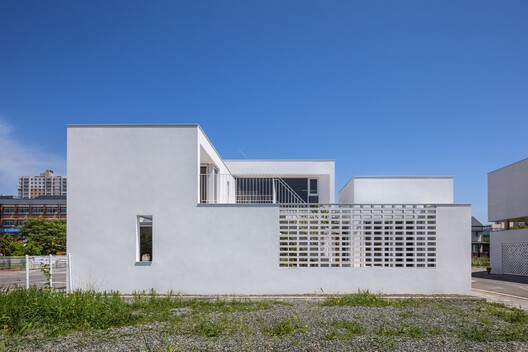 Naju White House / PLAN Architects office - Exterior Photography, Concrete, Balcony