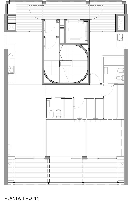 Edificio de Vivienda Colectiva 2636 flats / A3 Luppi Ugalde Winter - Imagen 21 de 29