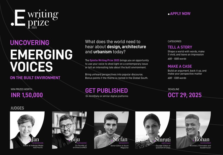 Epistle Announces Writing Prize to Award Emerging Voices on the Built Environment of the Global South - Image 1 of 1