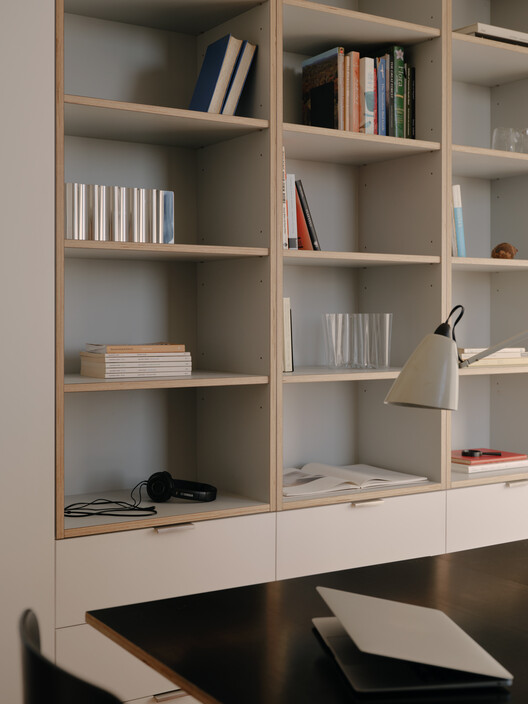 Melville / Tan Architecture Melville / Tan Architecture - Interior Photography, Closet, Shelving, Wood, Lighting, Table, Chair
