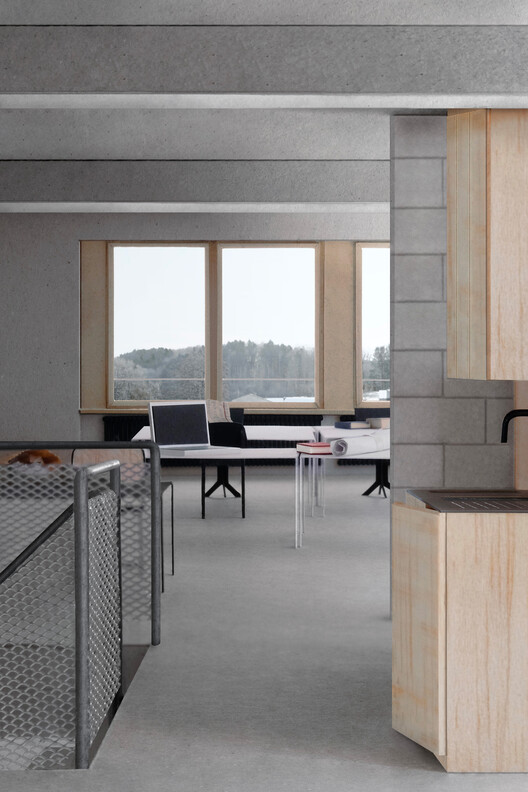 Mixed-Use Building / Samir Alaoui Architectes - Interior Photography, Wood, Concrete