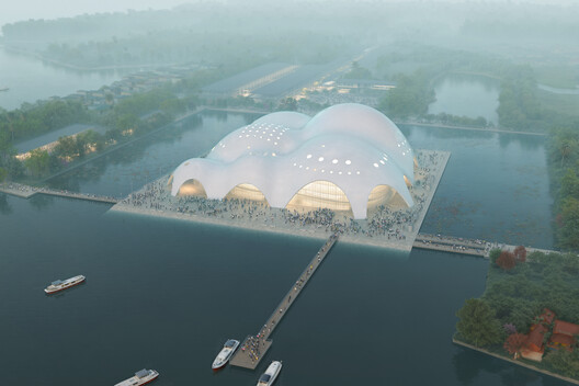 Renzo Piano Building Workshop Designs Curved Concrete Opera Hall Rising from Hanoi’s West Lake