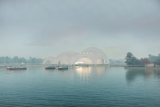 Renzo Piano Building Workshop Designs Curved Concrete Opera Hall Rising from Hanoi’s West Lake - Image 3 of 11