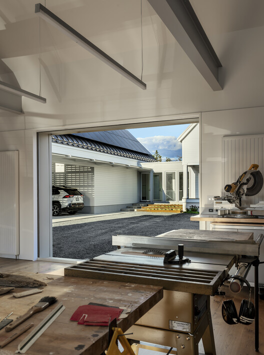 Studio-Workshop on a Hill / ElliottArchitects - Interior Photography, Kitchen, Wood, Beam