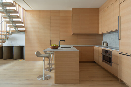 Wooster Penthouse / FORRM Architects Wooster Penthouse / FORRM Architects - Interior Photography, Kitchen, Countertop, Wood, Chair