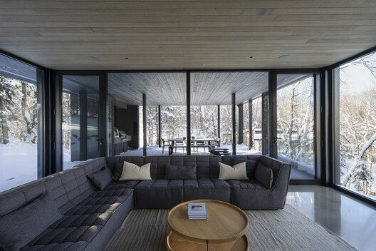 Lac Rougeaud Residence / DKA Lac Rougeaud Residence / DKA - Interior Photography, Living Room, Wood, Deck, Beam