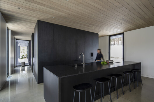 Lac Rougeaud Residence / DKA Lac Rougeaud Residence / DKA - Interior Photography, Kitchen, Countertop, Wood, Glass, Door
