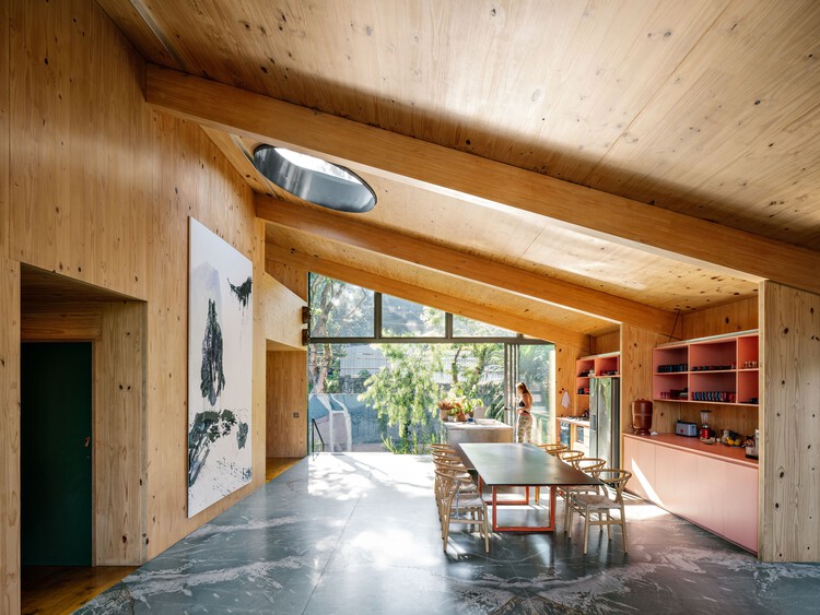 托卡住宅 / ARKITITO Arquitetura - 室内图, 木头, 梁, 椅子