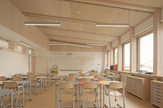 Jules-Verne School / Barré Lambot Architectes - Fotografía interior, Comedor, Madera, Sillas