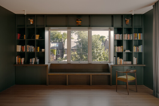 Rathnelly House / Studio VAARO - Interior Photography, Closet, Shelving, Wood, Lighting, Glass, Chair