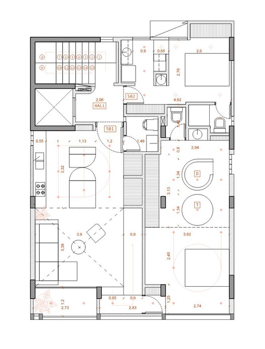 Edificio Residencial Hom / Dos Aguas Taller de Arquitectura - Imagen 18 de 19