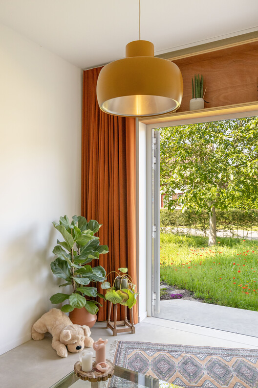 Hofbode II Semi-Detached House / Marge architecten - Interior Photography, Wood, Chair