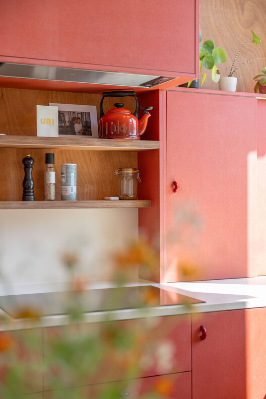 Hofbode II Semi-Detached House / Marge architecten - Interior Photography, Wood, Kitchen, Countertop, Shelving