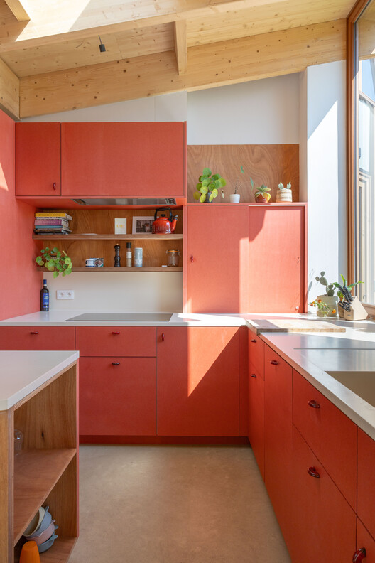 Hofbode II Semi-Detached House / Marge architecten - Interior Photography, Kitchen, Wood, Countertop