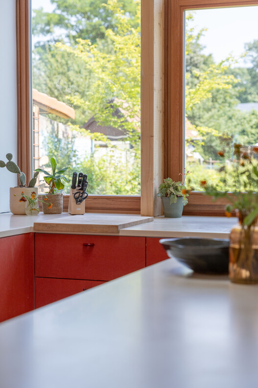 Hofbode II Semi-Detached House / Marge architecten - Interior Photography, Wood, Countertop, Kitchen, Glass, Sink