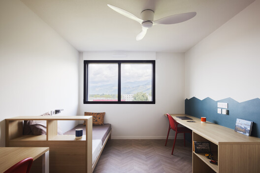 Joséphine Baker Student Residence / Ateliers A+ + Atelier Métis Joséphine Baker Student Residence / Ateliers A+ + Atelier Métis - Interior Photography, Bedroom