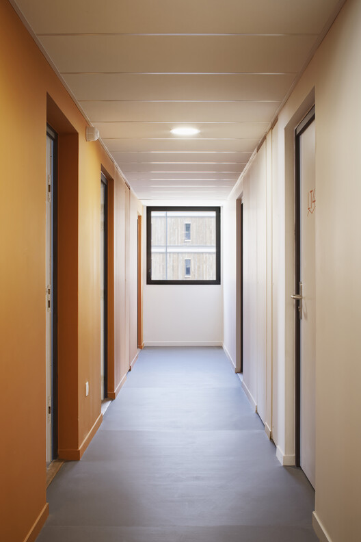 Joséphine Baker Student Residence / Ateliers A+ + Atelier Métis Joséphine Baker Student Residence / Ateliers A+ + Atelier Métis - Interior Photography, Wood, Door, Glass